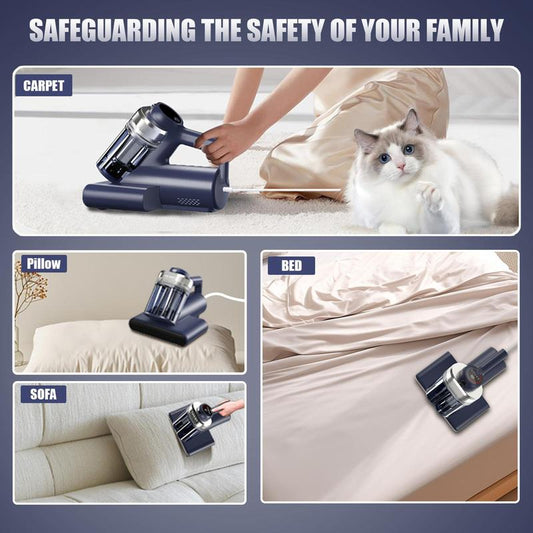 Mattress Vacuum Cleaner with UV-C & Hot Air, 16KPa Powerful Suction, HEPA Filter for Bed & Sofa